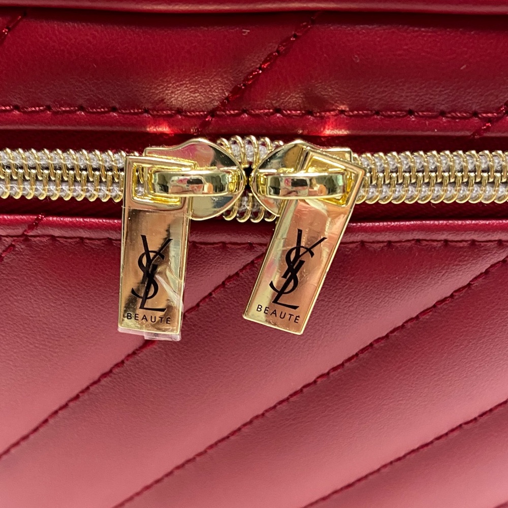 YSL Red Quilted Vanity Case - Picture 5 of 10